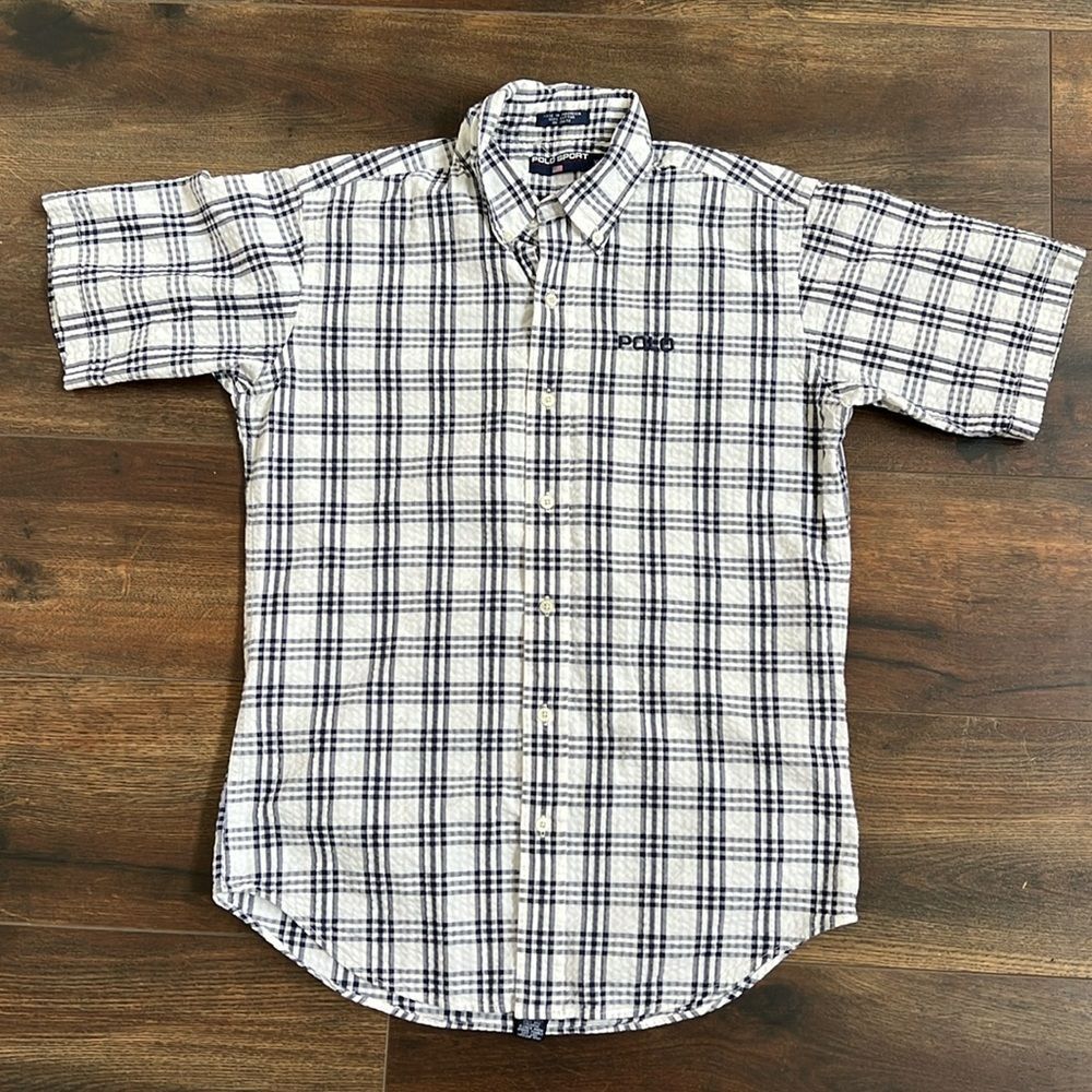 Polo Sport Ralph Lauren Button Down Shirt Boys Size X-Large Plaid